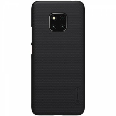 Nillkin Super Frosted műanyag hátlapvédő telefontok, gumírozott, érdes felület - Huawei Mate 20 Pro hátlap, Fekete