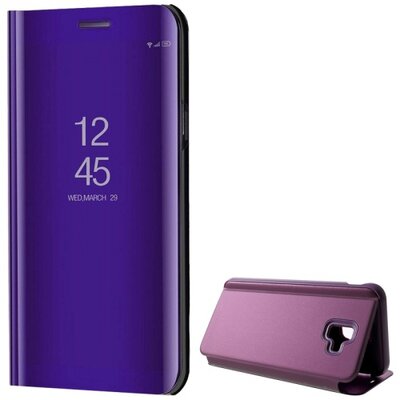 Telefontok álló (flip, oldalra nyíló, asztali tartó funkció, tükrös felület, Mirror View Cover) Lila [Samsung Galaxy J6+ Plus (J610F)]