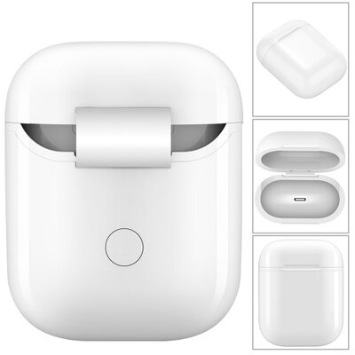 Töltőtok (vezeték nélküli töltés, QI Wireless, 5W), fehér - Apple AirPods