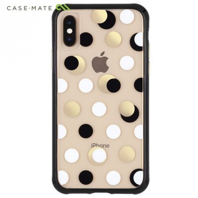 Case-mate CM038139 CASE-MATE WALLPAPERS műanyag hátlapvédő telefontok (gumi / szilikon keret, közepesen ütésálló, pöttyös) Fekete [Apple iPhone XS Max 6.5]