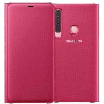 Samsung EF-WA920PPEGWW Műanyag telefontok (aktív flip, oldalra nyíló, bankkártya tartó) Rózsaszín [Samsung Galaxy A9 (2018) SM-A920]
