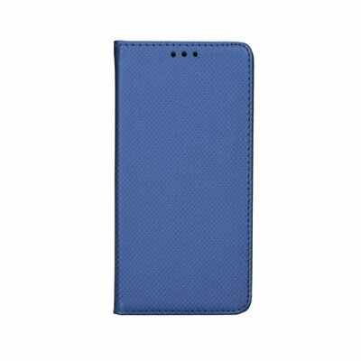 Smart flip Telefontok, mágneses flip zár, oldalra nyíló, bőr hatású - Samsung Galaxy A7 2018 (A750), TengerKék