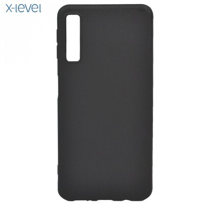 X-LEVEL GUARDIAN hátlapvédő telefontok gumi / szilikon (ultravékony, matt) Fekete [Samsung Galaxy A7 (2018) SM-A750F]
