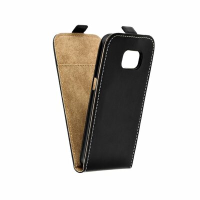 Slim Flexi Fresh álló flipes telefontok (mágneses flip zár, bőr hatású anyag, szilikon belső keret), fekete - Huawei P Smart 2019