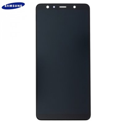 Samsung GH96-12078A gyári LCD kijelző (érintő panellel), Fekete [Samsung Galaxy A7 (2018) SM-A750F]