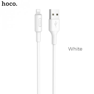 Hoco X25 adatátvitel adatkábel és töltő (Apple lightning 8 pin, 1m), fehér