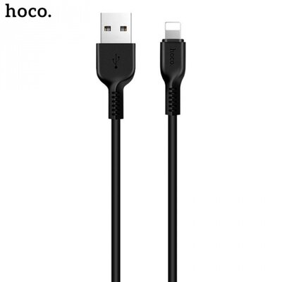 Hoco X20 adatátvitel adatkábel és töltő (lightning 8 pin, 3m, törésgátló, gyorstöltés támogatás), fekete