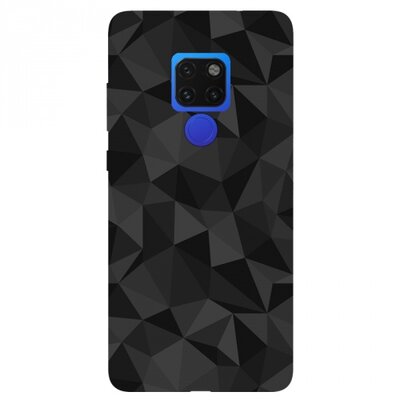 Hátlapvédő telefontok gumi / szilikon (3D, gyémánt minta) Fekete [Huawei Mate 20]