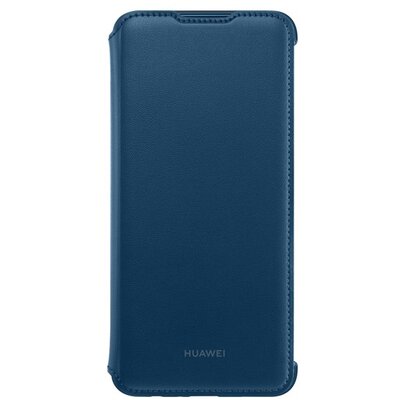 Huawei 51992895 Telefontok álló, bőr hatású (flip, oldalra nyíló) Kék [Huawei P Smart (2019)]