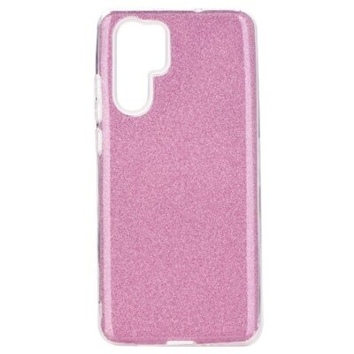 Hátlapvédő telefontok gumi / szilikon (műanyag belső, csillogó hátlap) Rózsaszín [Huawei P30 Pro]