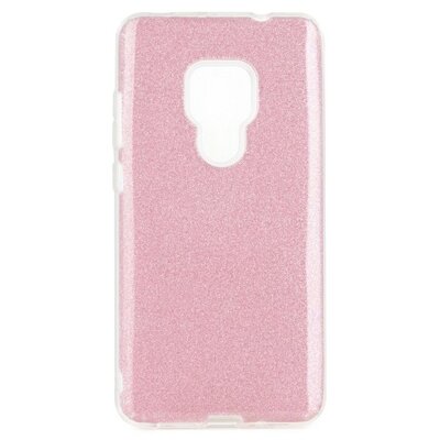 Hátlapvédő telefontok gumi / szilikon (műanyag belső, csillogó hátlap) Rózsaszín [Huawei Mate 20]