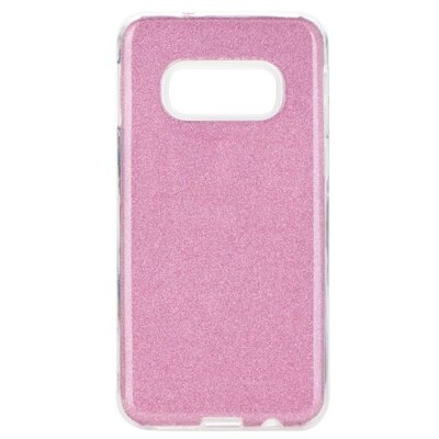 Hátlapvédő telefontok gumi / szilikon (műanyag belső, csillogó hátlap) Rózsaszín [Samsung Galaxy S10 Lite (SM-G970)]
