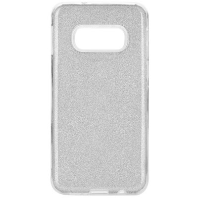 Hátlapvédő telefontok gumi / szilikon (műanyag belső, csillogó hátlap) Ezüst [Samsung Galaxy S10 Lite (SM-G970)]