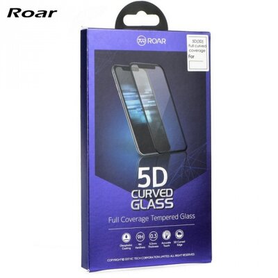 ROAR Kijelzővédő üvegfólia (5D full glue, íves, teljes felületén tapad, tok barát, karcálló, 0.3 mm, 9H), Fekete [Samsung Galaxy S10 Lite (SM-G970)]