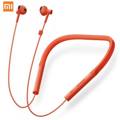 Xiaomi YOUTH (LYXQEJ02JY) bluetooth fülhallgató SZTEREO (v4.1, nyakba akasztható, mikrofon, felvevő gomb, hangerőszabályzó), piros