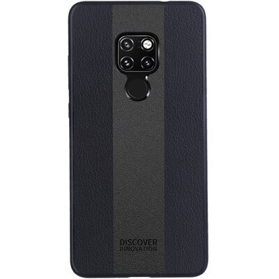 Nillkin Recer Case műanyag hátlapvédő telefontok (szilikon keret, bőr hátlap) Fekete / Szürke [Huawei Mate 20]