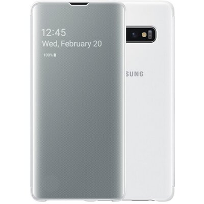Samsung Galaxy S10e clear view cover gyári telefontok, Fehér