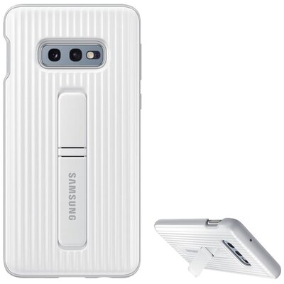 Samsung EF-RG970CWEGWW Műanyag hátlapvédő telefontok (dupla rétegű, gumírozott, asztali tartó funkció) Fehér [Samsung Galaxy S10e (SM-G970)]