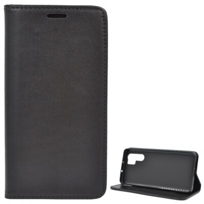 Telefontok álló, bőr hatású (flip, oldalra nyíló, asztali tartó funkció) Fekete [Huawei P30 Pro]