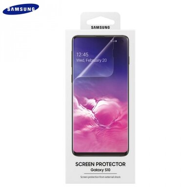Samsung ET-FG970CTEGWW gyári kijelzővédő fólia törlőkendővel (2 db-os, full screen, íves) CLEAR átlátszó [Samsung Galaxy S10e (SM-G970)]