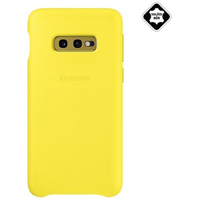 Samsung EF-VG970LYEGWW Műanyag hátlapvédő telefontok (valódi bőr hátlap) Sárga [Samsung Galaxy S10e (SM-G970)]