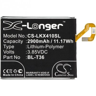 Utángyártott akkumulátor 2900 mAh LI-Polymer (BL-T36 kompatibilis) [LG K11 K425 (K10 2018)]