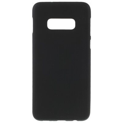 Hátlapvédő telefontok gumi / szilikon (matt, fényes keret) Fekete [Samsung Galaxy S10e (SM-G970)]