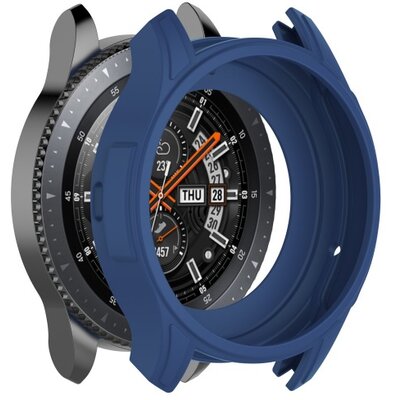Szilikon keret (BUMPER, ütésálló) KÉK - Samsung Gear S3 Frontier / Galaxy Watch 46mm