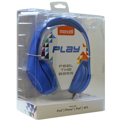 Fejhallgatók Maxell Play MXH-HP500 Kék Fejpánt