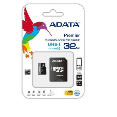 Memóriakártya ADATA memory card micro SDHC UHS-I 32GB + SDHC Adapter