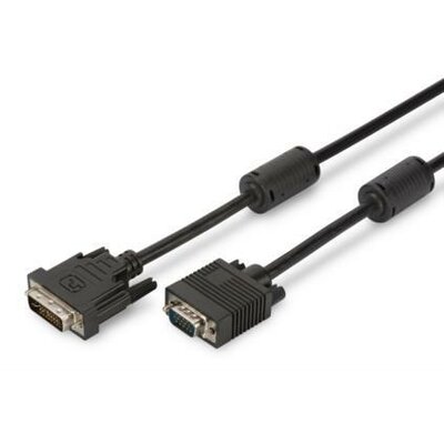 ASSMANN DVI-I DualLink Adapter kábel DVI-I (24+5)M(plug)/DSUB15 M(plug) 2m black