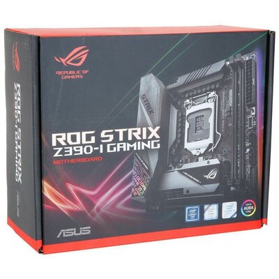 Alaplap ASUS ROG STRIX Z390-I GAMING, LGA 1151, 2xDDR4 4600+, DP+HDMI, USB-C