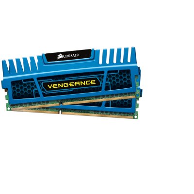 Memória Corsair Vengeance 2x4GB, DIMM,1600MHz, DDR3,CL9,XMP,Non-ECC,Hűtőbordával (blue)