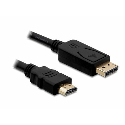 Delock kábel, DisplayPort (M) -> HDMI (M), 5m, arany
