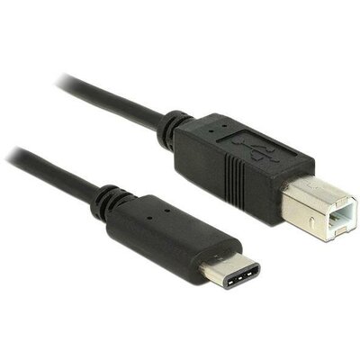 Delock kábel USB Type-C 2.0 apa > USB 2.0 Type-B apa 1m black