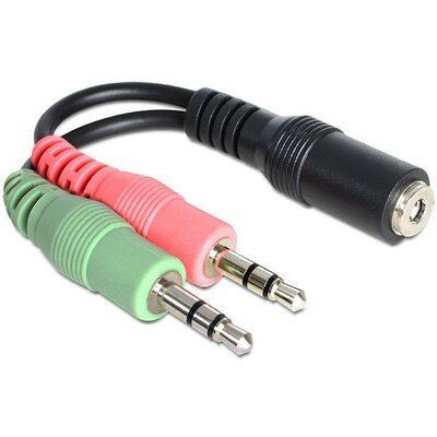 Delock adapter, stereo jack (F) 3.5 mm -> 2 x stereo jack (M) 3.5 mm