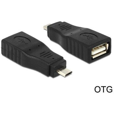 Delock Adapter USB Micro B apa > USB 2.0 anya OTG full covered