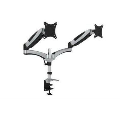 Clamb Mount for Monitors with Gas Spring, 2xLCD, adjustable and rotated 360°