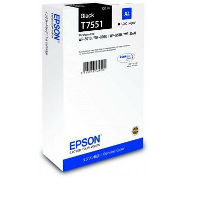 Epson T7551 Tintapatron fekee XL, WF-8010/WF-8090/WF-8510/WF-8590