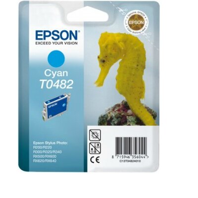 Epson T0482 cyan tintapatron, Stylus Photo R200/220/300/320/340,RX500/600/640