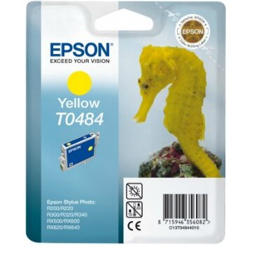 Epson T0484 sárga tintapatron, Stylus Photo R200/220/300/320/340,RX500/600/640