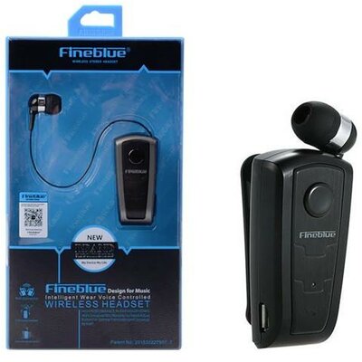 FINEBLUE CLIPS F910 Bluetooth headphones hands free BLACK