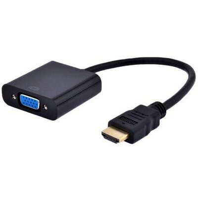 Gembird adapter HDMI-A(M) ->VGA (F), on kábel, black