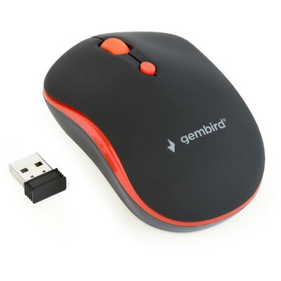 Gembird wireless vezeték nélküli optikai egér MUSW-4B-03-R, 1600 DPI, nano USB, fekete-red