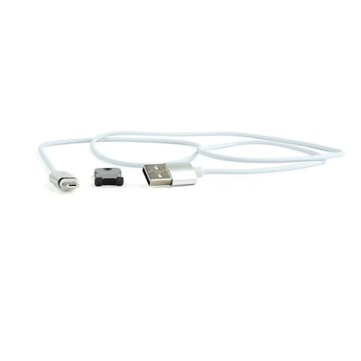 Gembird Magnetic Micro USB kábel, silver, 1m