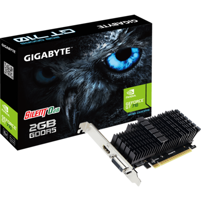 Videokártya Gigabyte GeForce GT710, 2GB GDDR5, HDMI, DVI-I