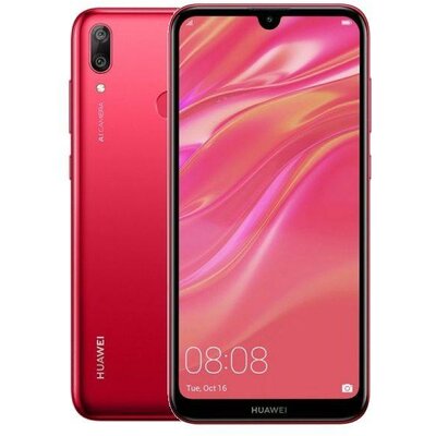 Mobiltelefon, Okostelefon - Huawei Y7 2019, 32GB, Dual SIM, coral piros