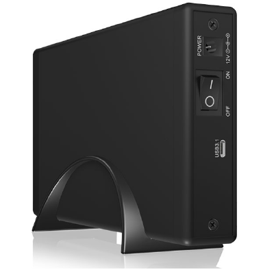 IcyBox External 3,5" HDD/SSD Case SATA III, USB 3.1 Type-C, Black