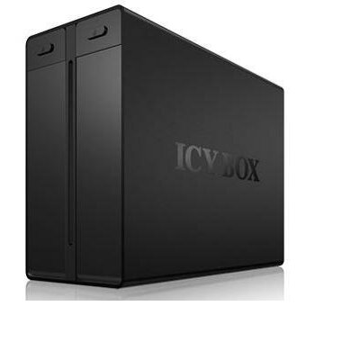 IcyBox 2x3,5" külső HDD ház RAID System 2x3,5" SATA HDD->USB3.0, fekete