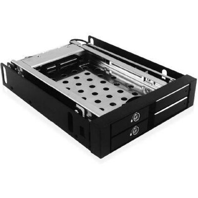 IcyBox Mobile Rack for 2x 2.5" SATA HDD or SSD, Black